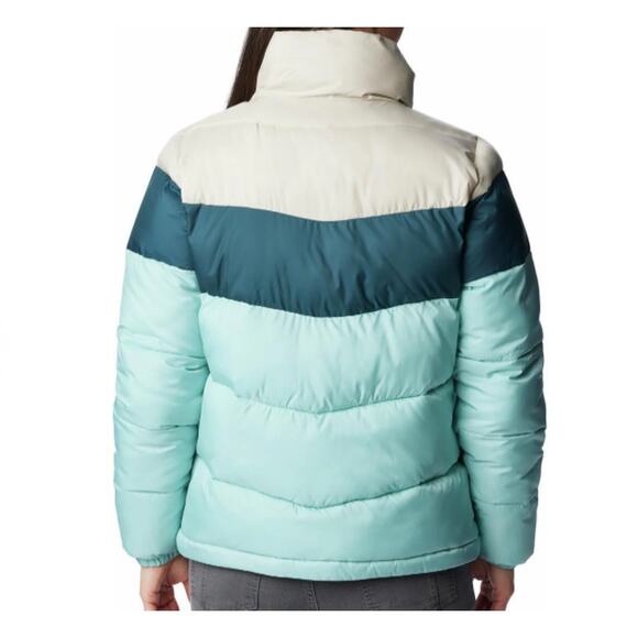 Columbia Women's Size XS Puffect Jacket Warm Winter Blue Cream - Picture 8 of 8